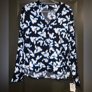 NWT Halogen Long Sleeve Blouse Size Large